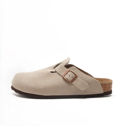 Gray Suede Clogs