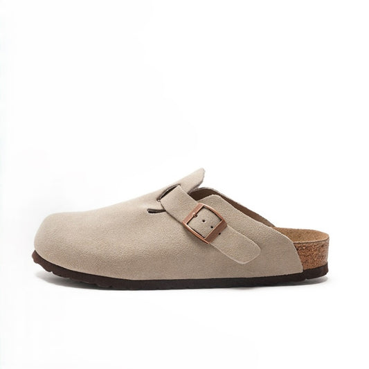 Gray Suede Clogs