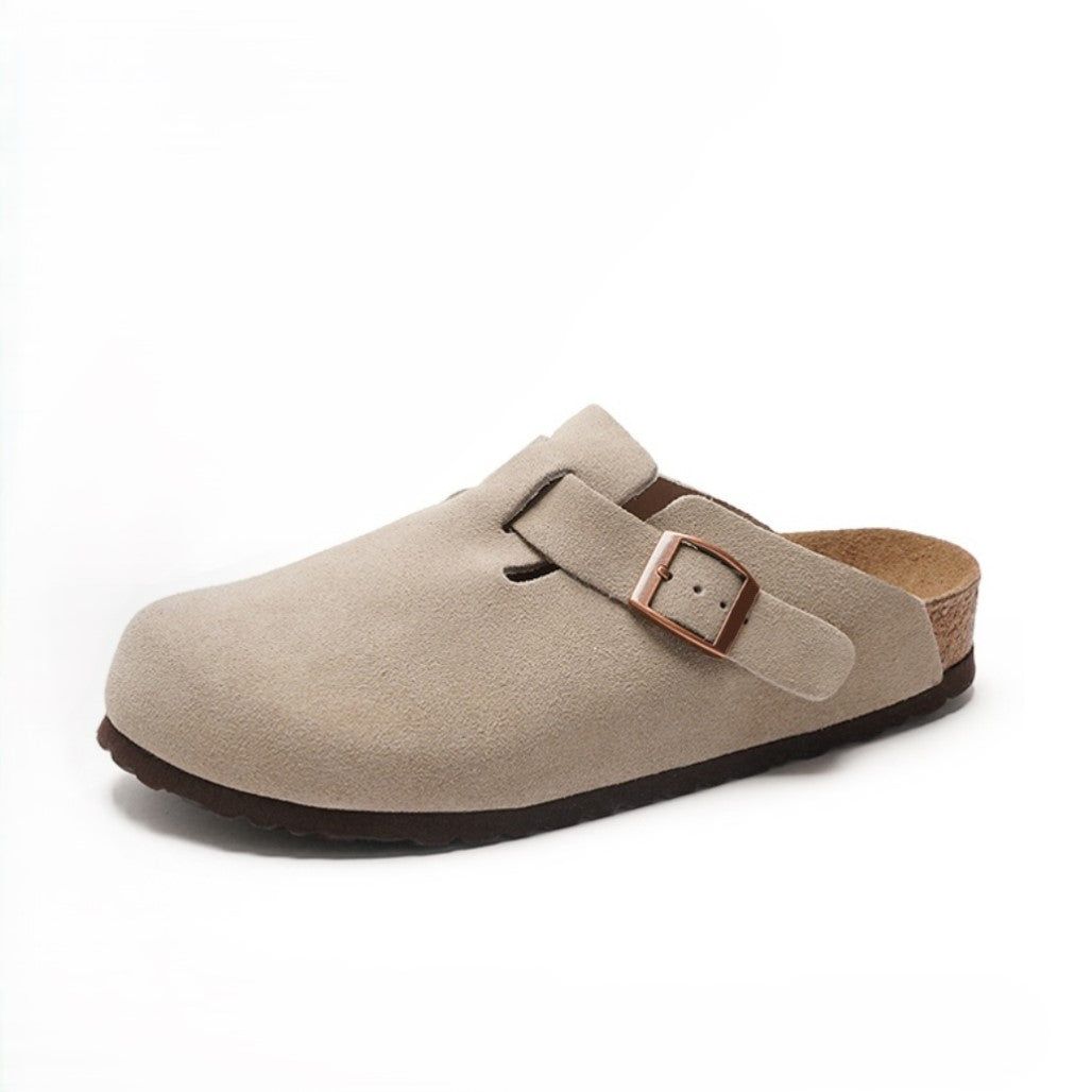 Gray Suede Clogs
