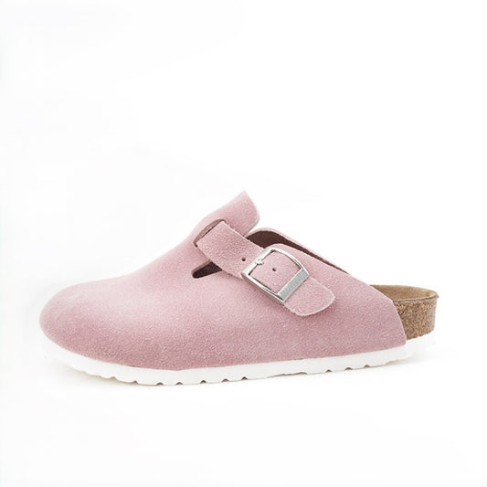 Pink Suede Clogs